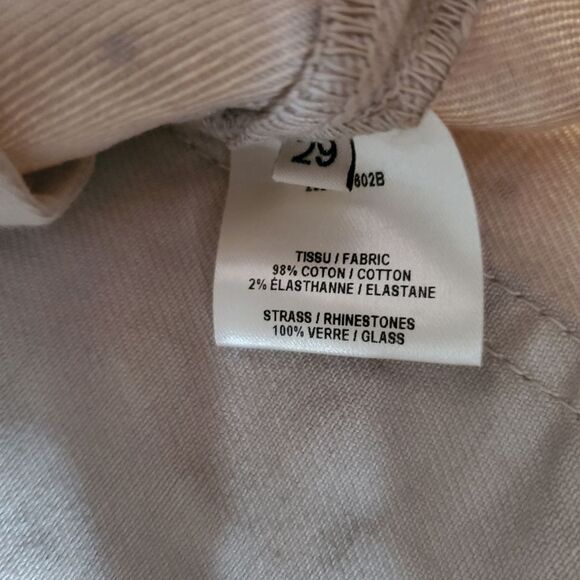 Alexandre Vauthier Strass Rhinestone Button Fly Denim Skirt In Khaki Size 29 - Picture 8 of 8